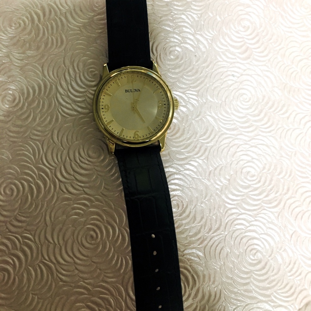 Black bulova watch new